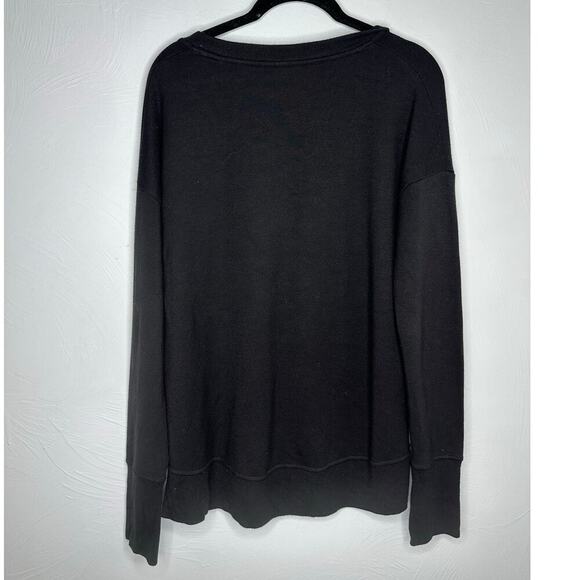 Athleta Crewneck Sweatshirt Tunic Size Small Black Soft Pullover Athleisure - Picture 2 of 6